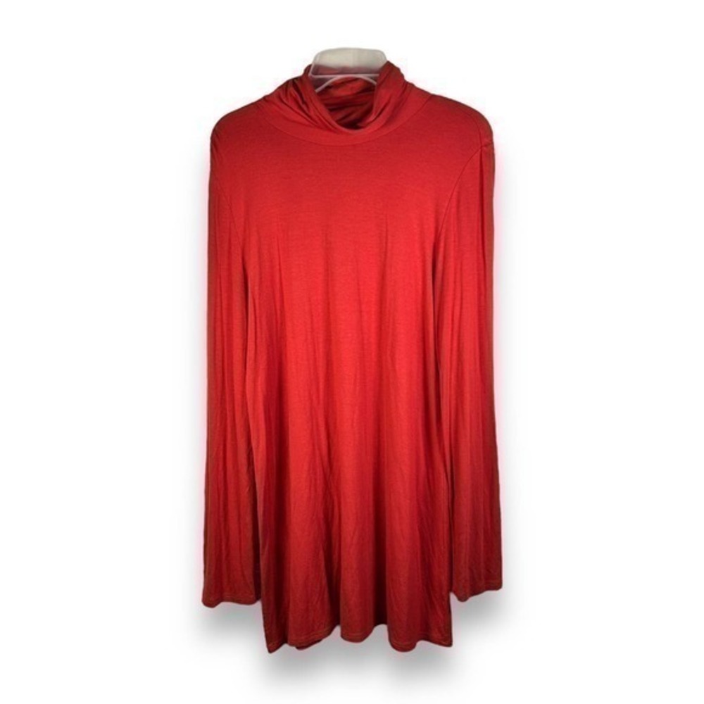 J. Jill Orange Cowl Neck Tunic Top Size Medium - "Valarie"